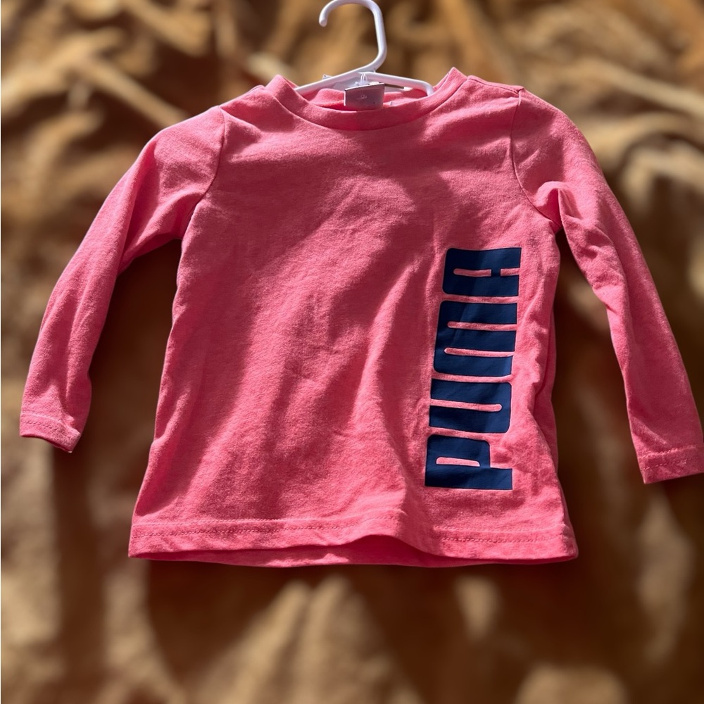 Puma Pink and Blue Long Sleeve Tee